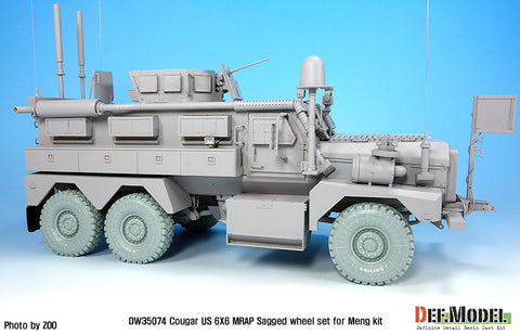 DEF Model DW35074 1/35 US Cougar 6X6 Mrap Sagged Wheel set - 2 Spare wheel (for Meng 1/35)