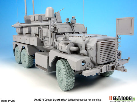 DEF Model DW35074 1/35 US Cougar 6X6 Mrap Sagged Wheel set - 2 Spare wheel (for Meng 1/35)