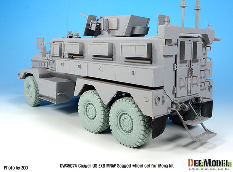 DEF Model DW35074 1/35 US Cougar 6X6 Mrap Sagged Wheel set - 2 Spare wheel (for Meng 1/35)