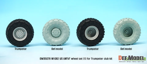 DEF Model DW35078 1/35 US M1082 LMTVT Mich. Sagged Wheel set-1 (for Trumpeter 1/35)