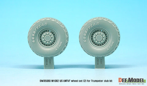 DEF Model DW35080 1/35 US M1082 LMTVT GY Sagged Wheel set-2 (for Trumpeter 1/35)
