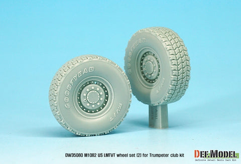 DEF Model DW35080 1/35 US M1082 LMTVT GY Sagged Wheel set-2 (for Trumpeter 1/35)