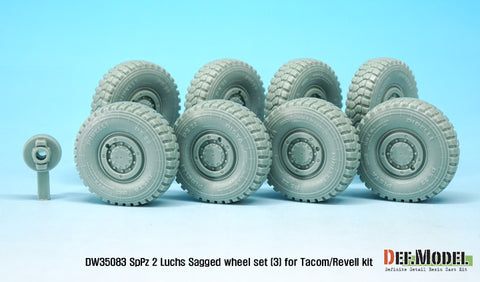 DEF Model DW35083 1/35 German Luchs 8X8 Pirxlli Sagged Wheel set-3 (for Tacom/Revell 1/35)