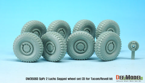 DEF Model DW35083 1/35 German Luchs 8X8 Pirxlli Sagged Wheel set-3 (for Tacom/Revell 1/35)