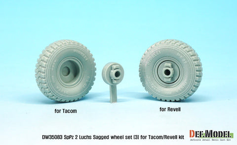 DEF Model DW35083 1/35 German Luchs 8X8 Pirxlli Sagged Wheel set-3 (for Tacom/Revell 1/35)