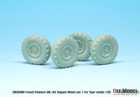 DEF Model DW35084 1/35 French Panhard VBL LAV Sagged Wheel set-1(for Tiger model 1/35)