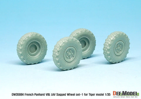 DEF Model DW35084 1/35 French Panhard VBL LAV Sagged Wheel set-1(for Tiger model 1/35)