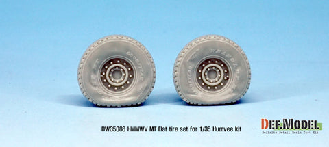 DEF Model DW35086 1/35 U.S. HMMWV MT Flat tire set (for Academy/Bronco/Tamiya 1/35