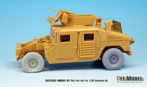 DEF Model DW35086 1/35 U.S. HMMWV MT Flat tire set (for Academy/Bronco/Tamiya 1/35