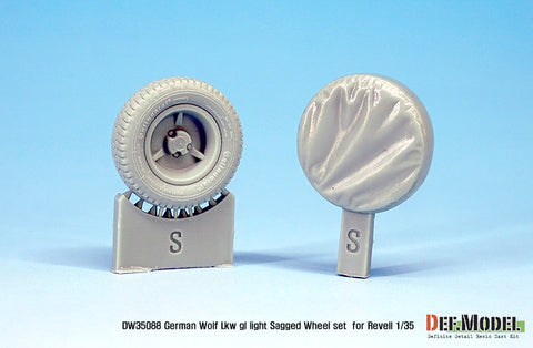 DEF Model DW35088 1/35 German Wolf Lkw gl light Sagged Wheel set (for Revell 1/35)