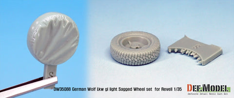 DEF Model DW35088 1/35 German Wolf Lkw gl light Sagged Wheel set (for Revell 1/35)