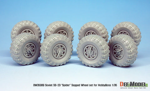 DEF Model DW35089 1/35 Soviet SS-23 "Spider" Sagged Wheel set (for HobbyBoss 1/35)