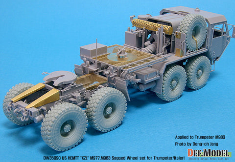 DEF Model DW35090 1/35 US HEMTT "XZL" M977,M983 Sagged Wheel set (for Trumpeter/Italeri 1/35)