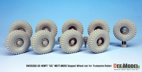 DEF Model DW35090 1/35 US HEMTT "XZL" M977,M983 Sagged Wheel set (for Trumpeter/Italeri 1/35)