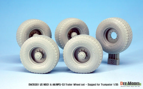 DEF Model DW35091 1/35 US MIM-104 M901 & AN/MPQ-53 Wheel set - Sagged (for Trumpeter 1/35)