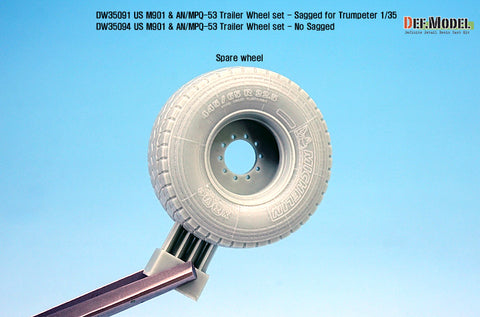 DEF Model DW35091 1/35 US MIM-104 M901 & AN/MPQ-53 Wheel set - Sagged (for Trumpeter 1/35)
