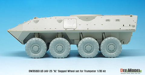 DEF Model DW35093 1/35 US LAV-25 "XL" Sagged wheel set (for Trumpeter 1/35)