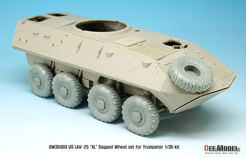 DEF Model DW35093 1/35 US LAV-25 "XL" Sagged wheel set (for Trumpeter 1/35)
