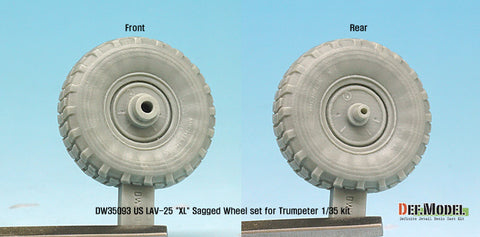 DEF Model DW35093 1/35 US LAV-25 "XL" Sagged wheel set (for Trumpeter 1/35)