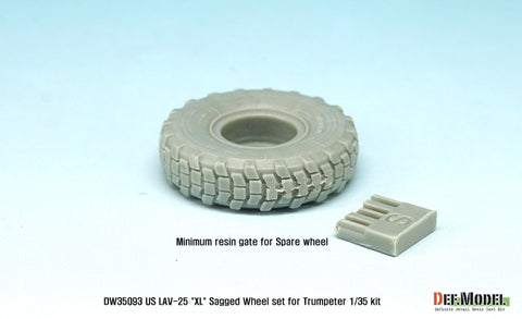 DEF Model DW35093 1/35 US LAV-25 "XL" Sagged wheel set (for Trumpeter 1/35)
