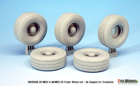 DEF Model DW35094 1/35 US MIM-104 M901 & AN/MPQ-53 Wheel set - No sagged (for Trumpeter 1/35)