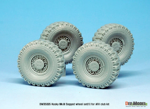 DEF Model DW35095 1/35 US Husky Mk.III Sagged wheel set (for AFV Club 1/35)