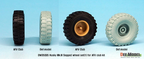 DEF Model DW35095 1/35 US Husky Mk.III Sagged wheel set (for AFV Club 1/35)