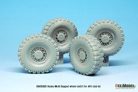 DEF Model DW35095 1/35 US Husky Mk.III Sagged wheel set (for AFV Club 1/35)