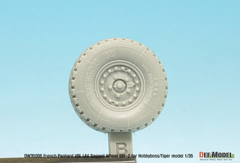 DEF Model DW35096 1/35 French Panhard VBL LAV Sagged Wheel set - 2( for Tiger model, Hobbyboss 1/35)