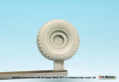 DEF Model DW35096 1/35 French Panhard VBL LAV Sagged Wheel set - 2( for Tiger model, Hobbyboss 1/35)
