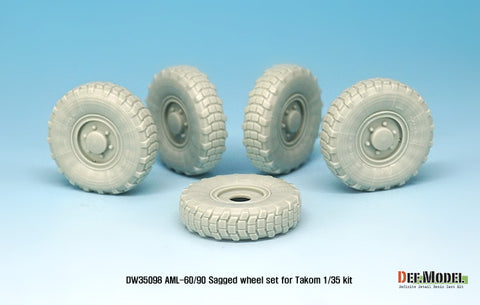 DEF Model DW35098 1/35 Franch AML-60/90 Sagged Wheel set (for Takom 1/35)