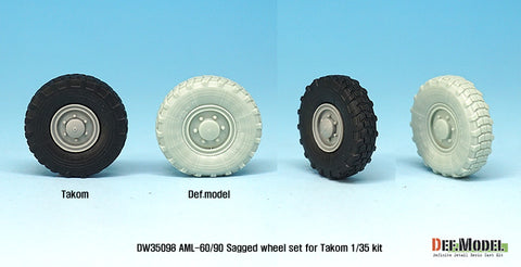 DEF Model DW35098 1/35 Franch AML-60/90 Sagged Wheel set (for Takom 1/35)