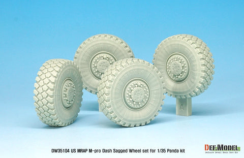 DEF Model DW35104 1/35 US MATV M-Pro Dash Sagged Wheel set ( for Panda 1/35)