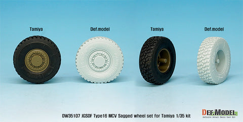 DEF Model DW35107 1/35 JGSDF Type-16 MCVSagged wheel set ( for Tamiya 1/35)