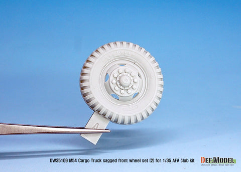 DEF Model DW35109 1/35 US M54A2 Cargo Truck Sagged Front wheel set)2)- Military type( for AFV club 1/35)