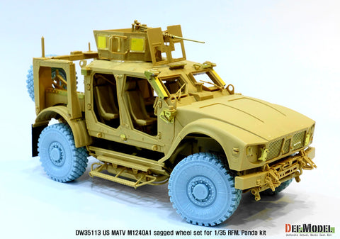 DEF Model DW35113 1/35 US M1240A1 M-atv Sagged wheel set ( for RFM 1/35)