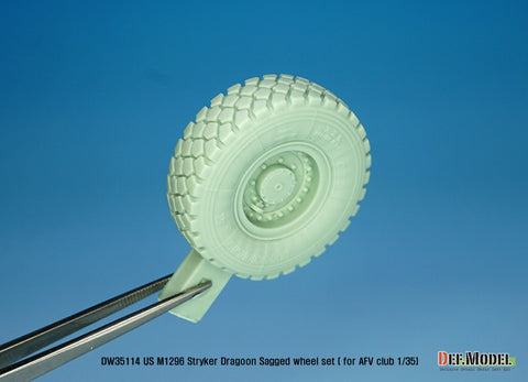 DEF Model DW35114 1/35 US M1296 Stryker Dragoon Sagged wheel set ( for AFV club 1/35)
