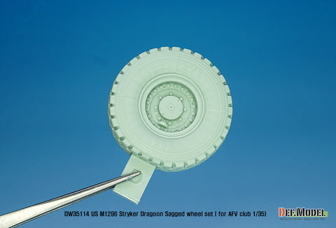 DEF Model DW35114 1/35 US M1296 Stryker Dragoon Sagged wheel set ( for AFV club 1/35)