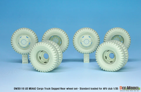 DEF Model DW35116 1/35 US  M54A2 Cargo Truck Sagged Rear wheel set- Standard loaded ( for AFV club 1/35)