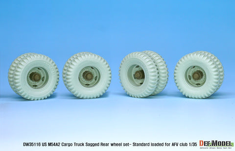 DEF Model DW35116 1/35 US  M54A2 Cargo Truck Sagged Rear wheel set- Standard loaded ( for AFV club 1/35)
