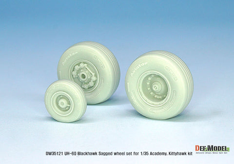 DEF Model DW35121 1/35 US UH-60 Blackhawk wheel set (for Academy, Kittyhawk 1/35)