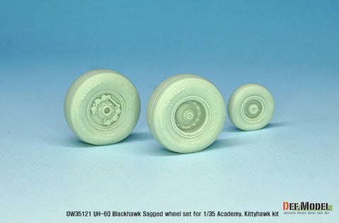 DEF Model DW35121 1/35 US UH-60 Blackhawk wheel set (for Academy, Kittyhawk 1/35)