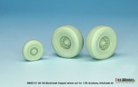 DEF Model DW35121 1/35 US UH-60 Blackhawk wheel set (for Academy, Kittyhawk 1/35)