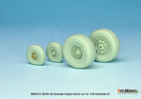 DEF Model DW35122 1/35 US SH/MH-60 Seahawk wheel set (for Kittyhawk 1/35)