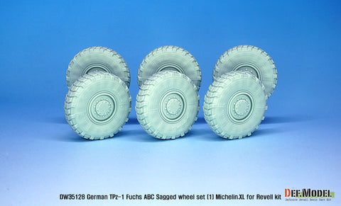 DEF Model DW35128 1/35 German TPz-1 Fuchs ABC Sagged wheel set (1) mich.XL( for Revell 1/35)