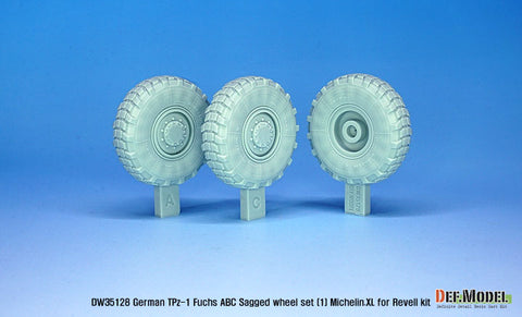 DEF Model DW35128 1/35 German TPz-1 Fuchs ABC Sagged wheel set (1) mich.XL( for Revell 1/35)