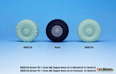 DEF Model DW35128 1/35 German TPz-1 Fuchs ABC Sagged wheel set (1) mich.XL( for Revell 1/35)
