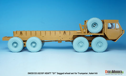 DEF Model DW35133 1/35 US, IDF M977 HEMTT Truck Goodyear Sagged Wheel set (for Italeri, Trumpeter, Etc. 1/35)