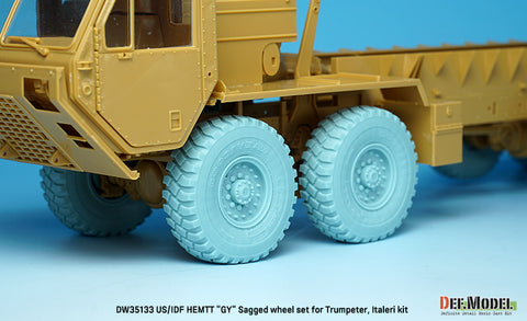 DEF Model DW35133 1/35 US, IDF M977 HEMTT Truck Goodyear Sagged Wheel set (for Italeri, Trumpeter, Etc. 1/35)