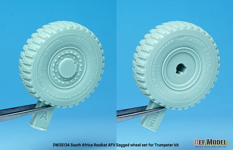 DEF Model DW35134 1/35 South African  Rooikat AFV Sagged Wheel set (for Trumpeter 1/35)